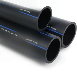 أنابيب HDPE السعودي PE 100 ضغط 16 بار قطر خارجي 355 مم سمك 32.2 مم لون اسود | مصنع أنظمة الانابيب السعودي (SPS)