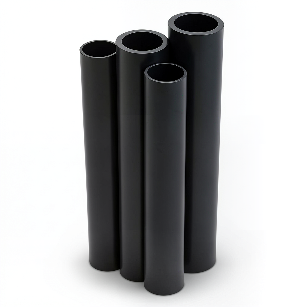 HDPE Pipes PE 80 Pressure 12.5 Bar Diameter 140 mm Thickness 12.7 mm Black