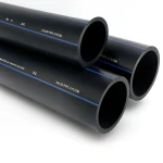أنابيب HDPE السعودي PE 100 ضغط 16 بار قطر خارجي 355 مم سمك 32.2 مم لون اسود | مصنع أنظمة الانابيب السعودي (SPS)