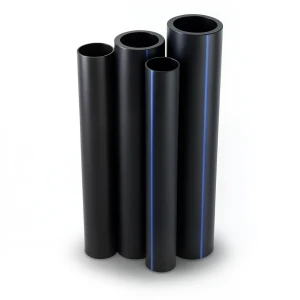 HDPE Pipes PE 80 Pressure 12.5 Bar Diameter 140 mm Thickness 12.7 mm Black