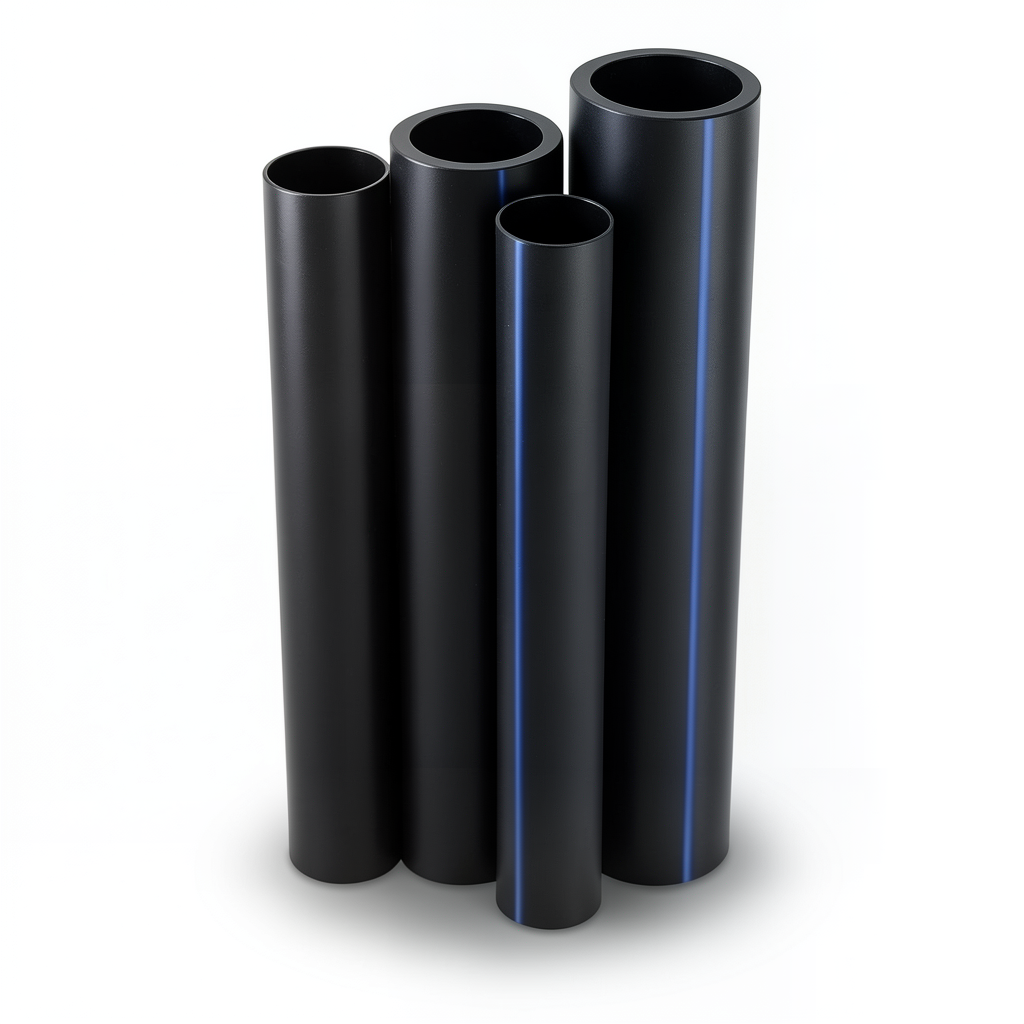 HDPE Pipes PE 80 Pressure 12.5 Bar Diameter 140 mm Thickness 12.7 mm Black