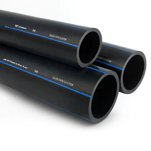 أنابيب HDPE PE 100 ضغط 6 بار قطر خارجي 400 مم سمك 15.3 مم لون أسود | مصنع أنظمة الانابيب السعودي (SPS)