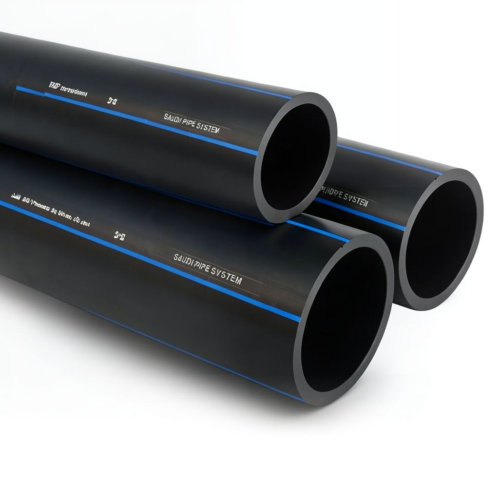 SPS HDPE Pipes PE 100 Pressure 6 Bar Outside Diameter 400 mm Thickness 15.3 mm Black | Saudi Pipes Systems (SPS)