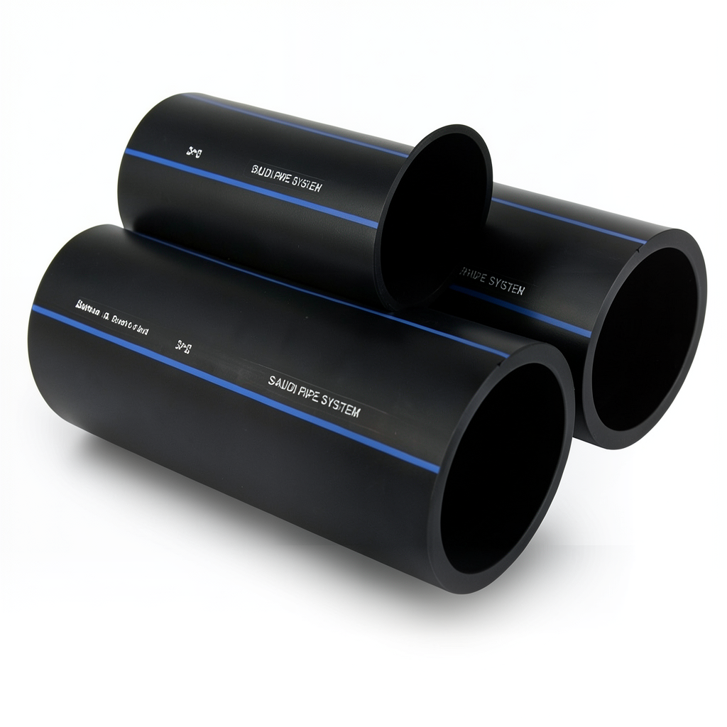 SPS HDPE Pipes PE 100 Pressure 6 Bar Outside Diameter 400 mm Thickness 15.3 mm Black | Saudi Pipes Systems (SPS)