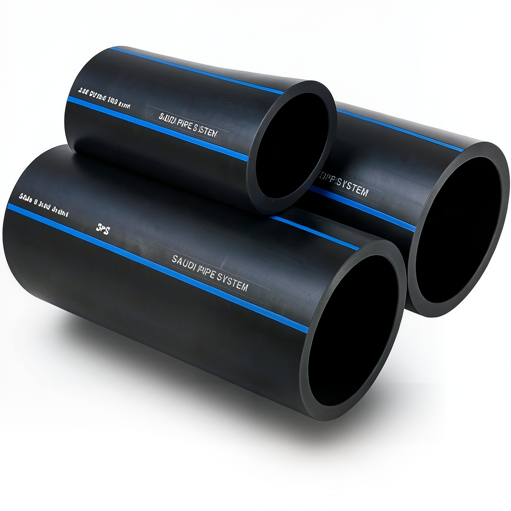 SPS HDPE Pipes PE 100 Pressure 10 Bar Outside Diameter 400 mm Thickness 23.7 mm Black | Saudi Pipes Systems (SPS)
