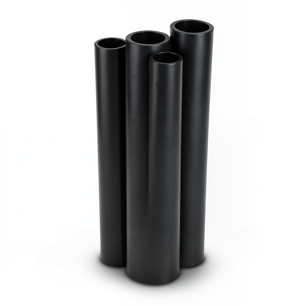 أنابيب HDPE PE 100 ضغط 10 بار قطر 225 مم سمك 20.5 مم لون أسود