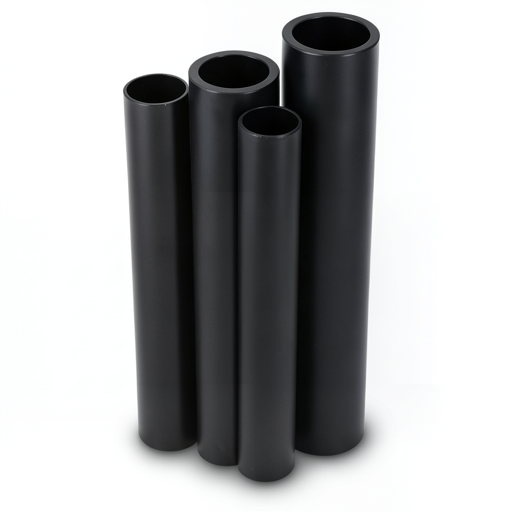 مواسير HDPE PE 80 ضغط 4.8 بار قطر خارجي 180 مم سمك 10.3 مم لون أسود