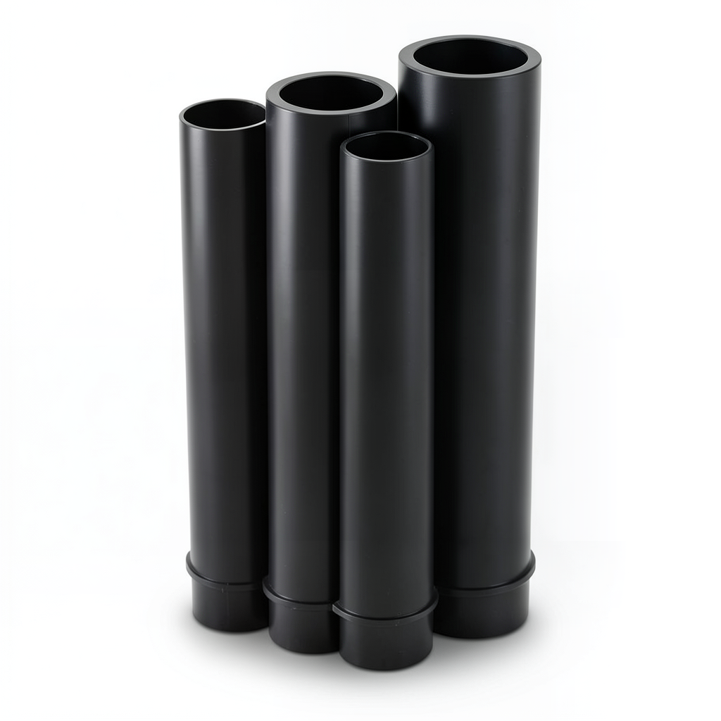 HDPE Pipes PE 80 Pressure 12.5 Bar Diameter 225 mm Thickness 20.5 mm Black