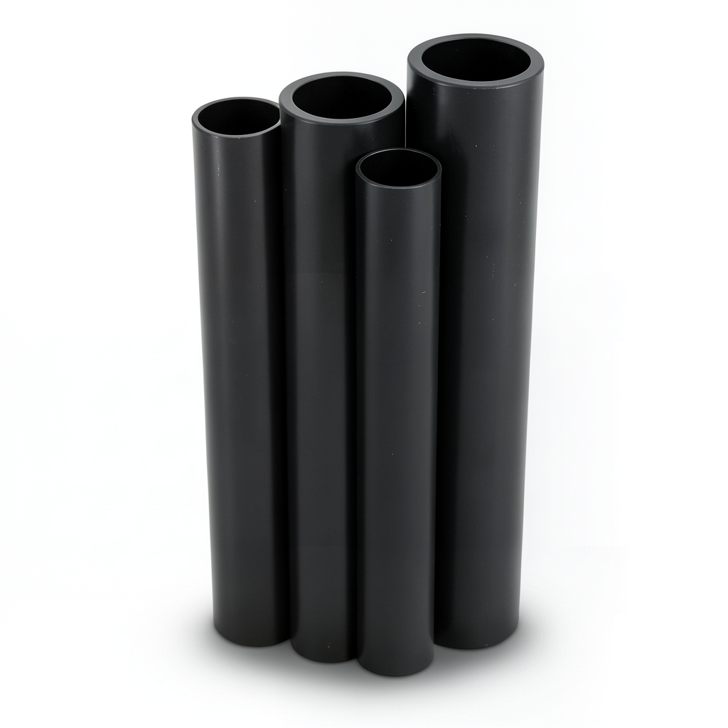 مواسير HDPE PE 80 ضغط 12.5 بار قطر خارجي 180 مم سمك 16.4 مم لون أسود