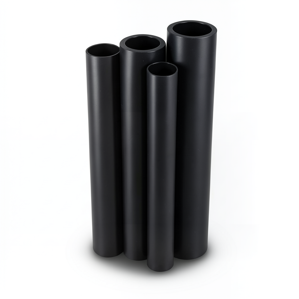 HDPE Pipes PE 80 Pressure 8 Bar Outside Diameter 225 mm Thickness 20.5 mm Black