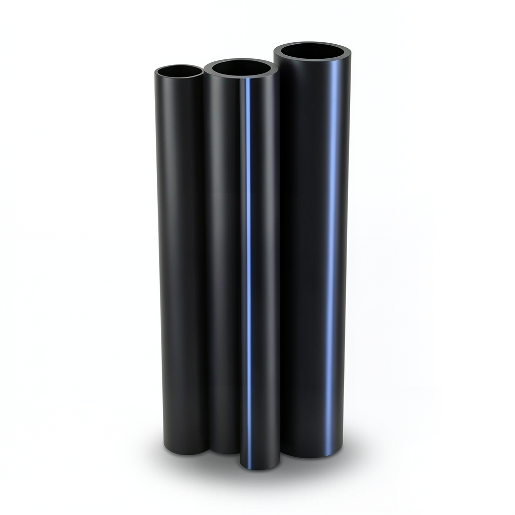 مواسير HDPE PE 80 ضغط 12.5 بار قطر خارجي 200 مم سمك 18.2 مم لون أسود