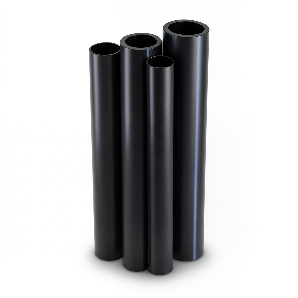 مواسير HDPE PE 80 ضغط 12.5 بار قطر 225 مم سمك 20.5 مم لون أسود