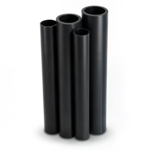مواسير HDPE بولي ايثيلين عالي الكثافة PE 80 ضغط 4.8 بار قطر خارجي 200 مم سمك 11.4 مم لون أسود