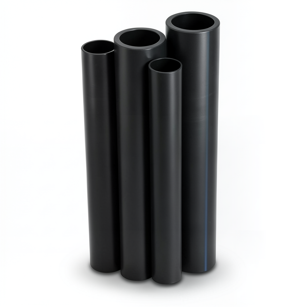 HDPE Pipes PE 80 Pressure 4.8 Bar Outside Diameter 200 mm Thickness 11.4 mm Black