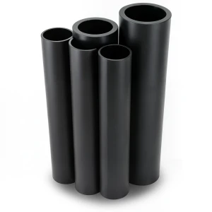 مواسير HDPE PE 80 ضغط 12.5 بار قطر 250 مم سمك 22.7 مم أسود