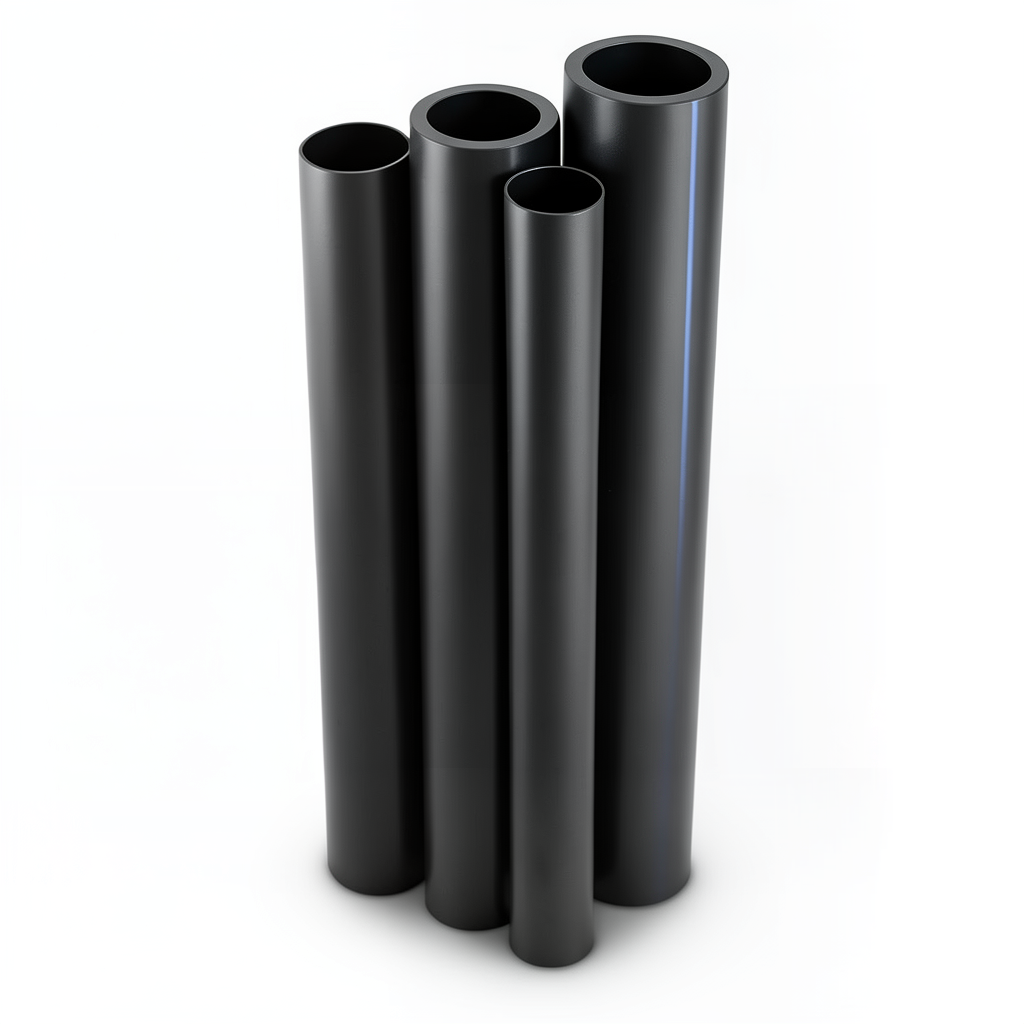 HDPE Pipes PE 80 Pressure 12.5 Bar Diameter 280 mm Thickness 25.4 mm Black