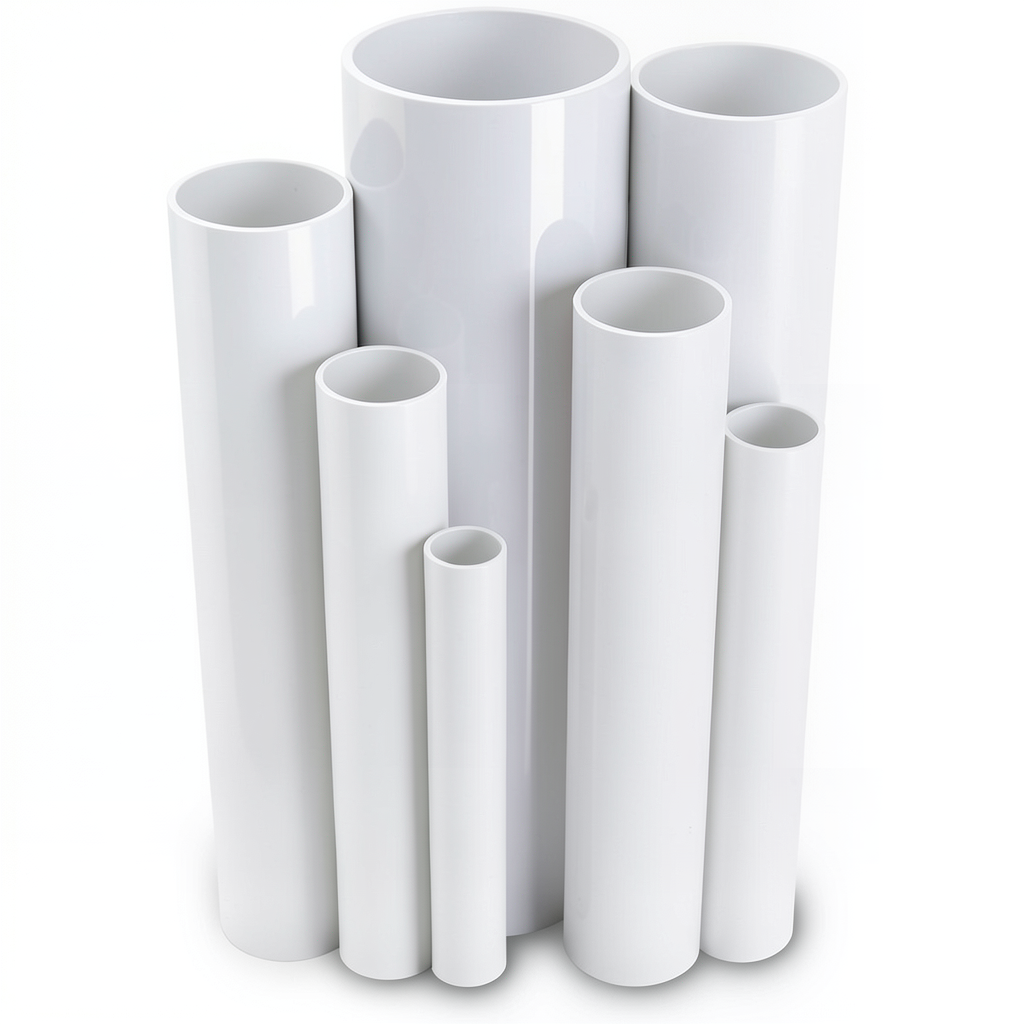 مواسير UPVC ضغط 6 بار قطر خارجي 800 مم سمك 23.3 مم لون أبيض