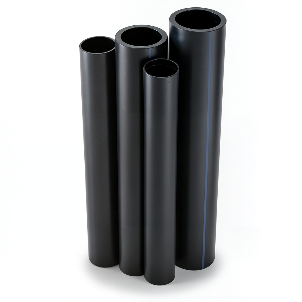 مواسير HDPE PE 80 ضغط 4.8 بار قطر 280 مم سمك 15.9 مم لون أسود
