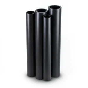 مواسير HDPE بولي ايثيلين عالي الكثافة PE 80 ضغط 12.5 بار قطر خارجي 355 مم سمك 32.2 مم لون أسود