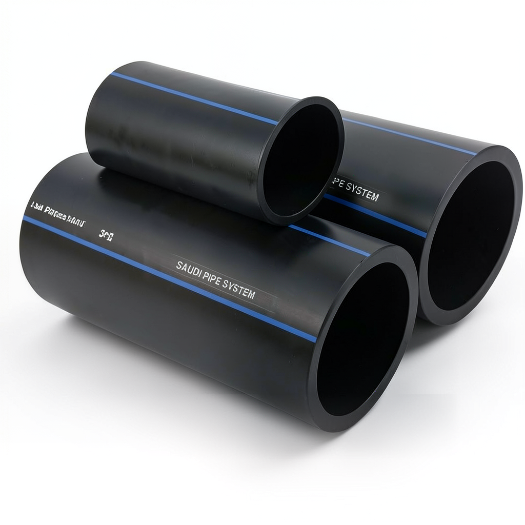 SPS HDPE Pipe PE 100 Pressure 10 Bar Outside Diameter 450 mm Thickness 26.7 mm Black | Saudi Pipes Systems (SPS)