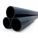 مواسير HDPE نيبروبلاست PE 100 ضغط 16 بار قطر خارجي 200 مم سمك 18.2 مم لون اسود