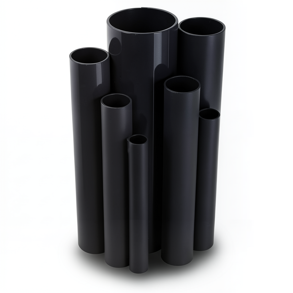 مواسير UPVC ضغط 2.5 بار قطر 630 مم سمك 5 مم لون أسود