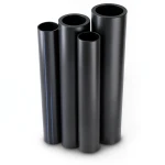أنابيب HDPE PE 80 ضغط 4.8 بار قطر خارجي 450 مم سمك 25.6 مم لون أسود
