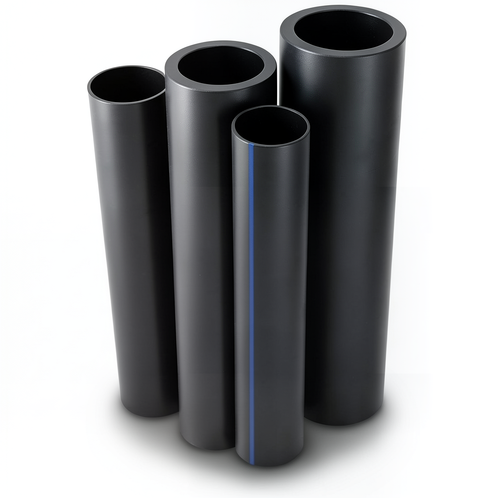 مواسير HDPE الراجحي PE 100 ضغط 10 بار قطر خارجي 250 مم سمك 22.7 مم لون أسود