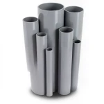 مواسير UPVC ضغط 2.5 بار قطر خارجي 800 مم سمك 6.4 مم لون رمادي