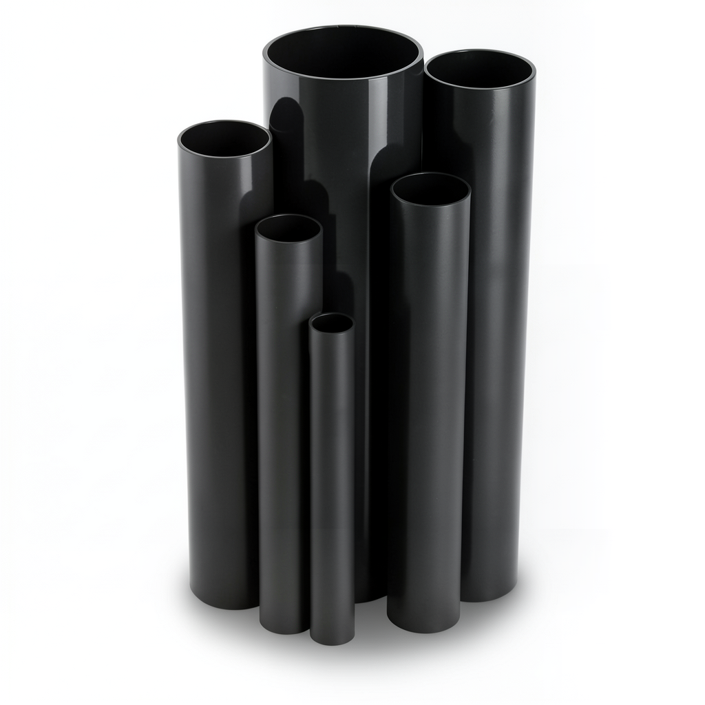 مواسير UPVC ضغط 2.5 بار قطر خارجي 800 مم سمك 6.4 مم لون أسود