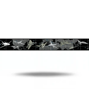 American Youth and Children Wallpaper 10m x 0.53m Black & Gray