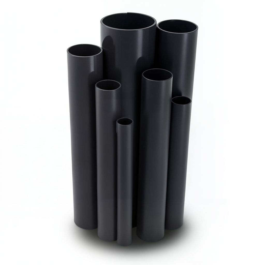 مواسير UPVC ضغط 16 بار قطر خارجي 140 مم سمك 10.4 مم لون اسود