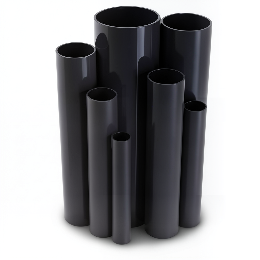 مواسير UPVC ضغط 4 بار قطر خارجي 710 مم سمك 14 مم لون أسود