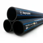 مواسير HDPE نيبروبلاست PE 100 ضغط 16 بار قطر خارجي 355 مم سمك 32.2 مم لون اسود