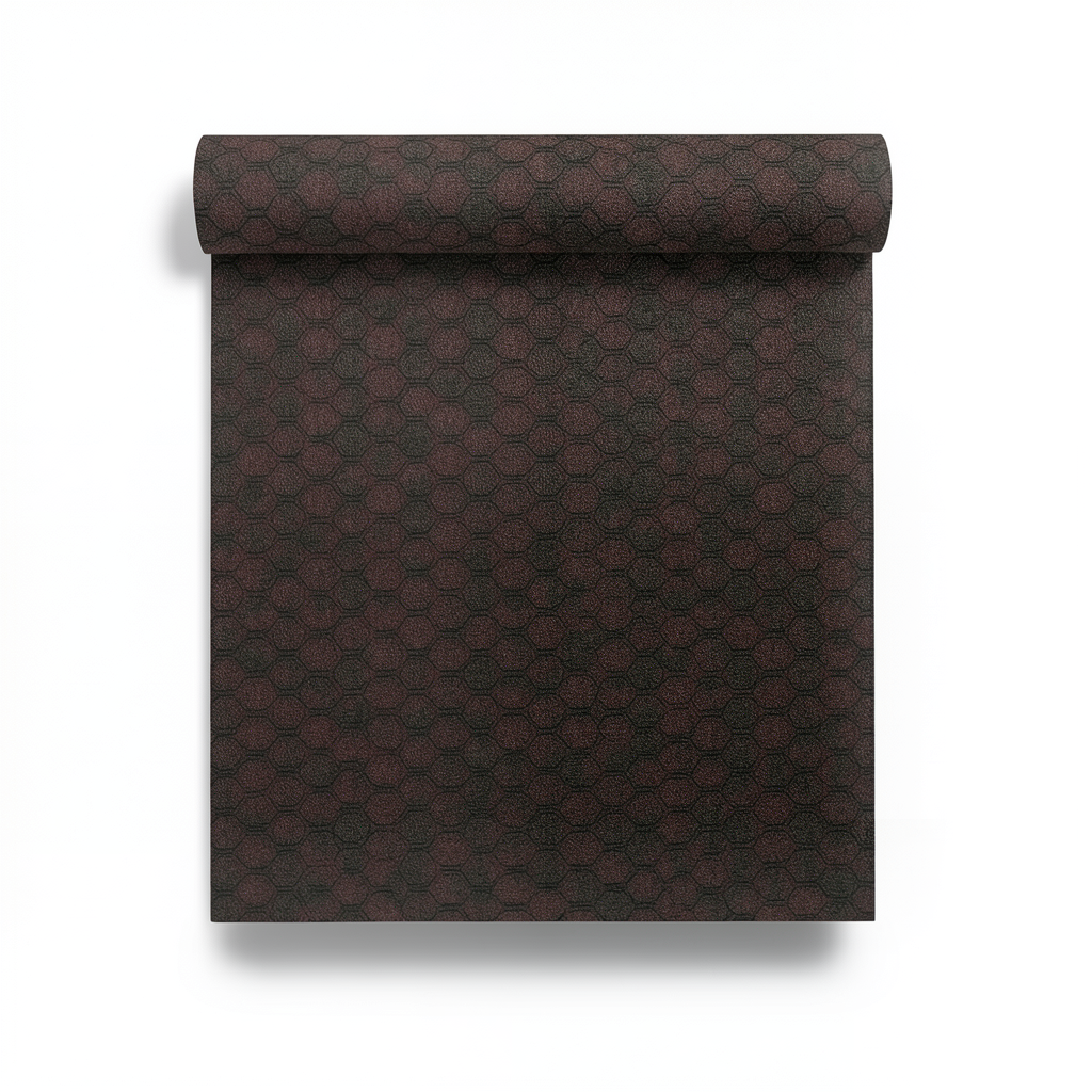 Italian Wall Covering Dark Brown Geometric Design Roll Length 10 m