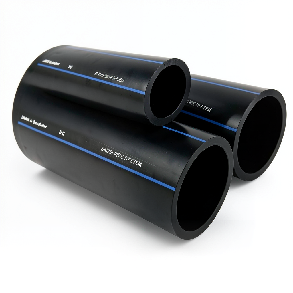 SPS HDPE Pipes PE 100 Pressure 16 Bar Diameter 450 mm Thickness 40.9 mm Black | Saudi Pipes Systems (SPS)