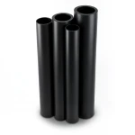 HDPE Pipes PE 80 Pressure 8 Bar 280 mm Diameter 25.4 mm Thickness Black