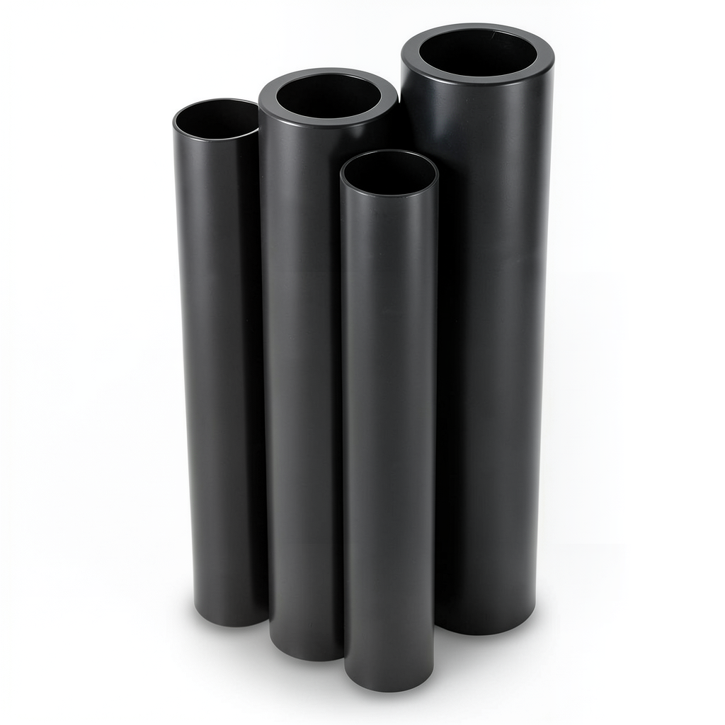 مواسير HDPE PE 80 ضغط 12.5 بار قطر 710 مم سمك 64.5 مم لون أسود