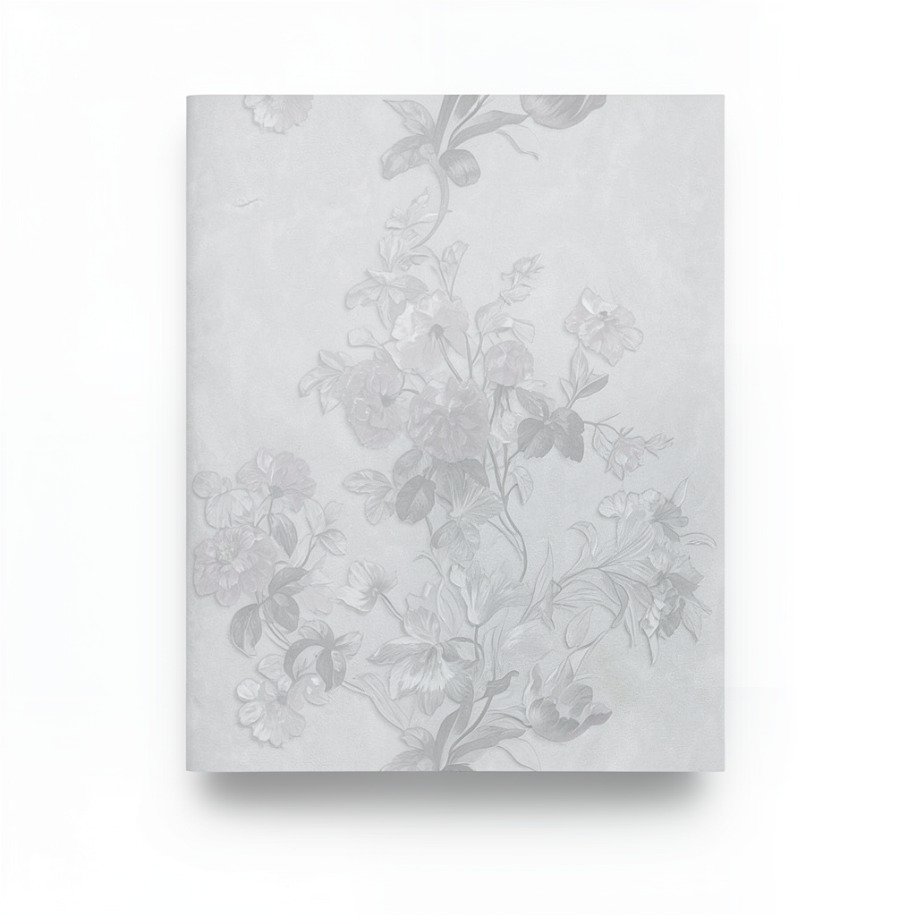 Floral Wallpaper 10 m x 0.70 m Pale Gray, Model 13015