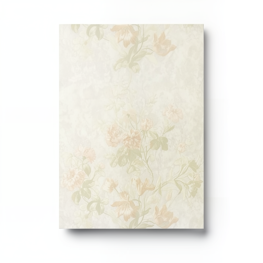 Italian Wallpaper Cream Color Floral Design 10 m x 0.70 m, Model 13016