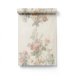 Italian Wallpaper Floral Design 10 m x 0.70 m Light Beige