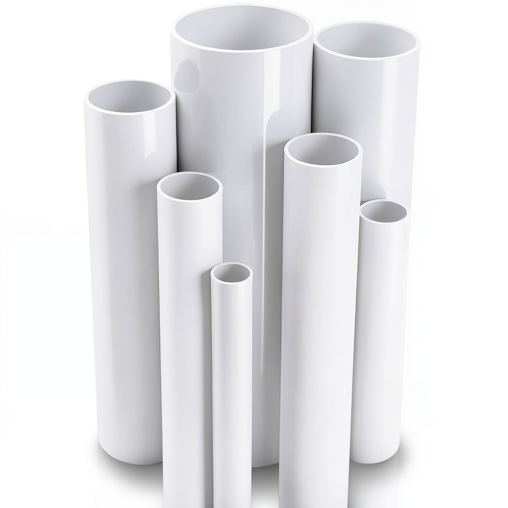 مواسير UPVC ضغط 10 بار قطر خارجي 630 مم سمك 30 مم لون أبيض