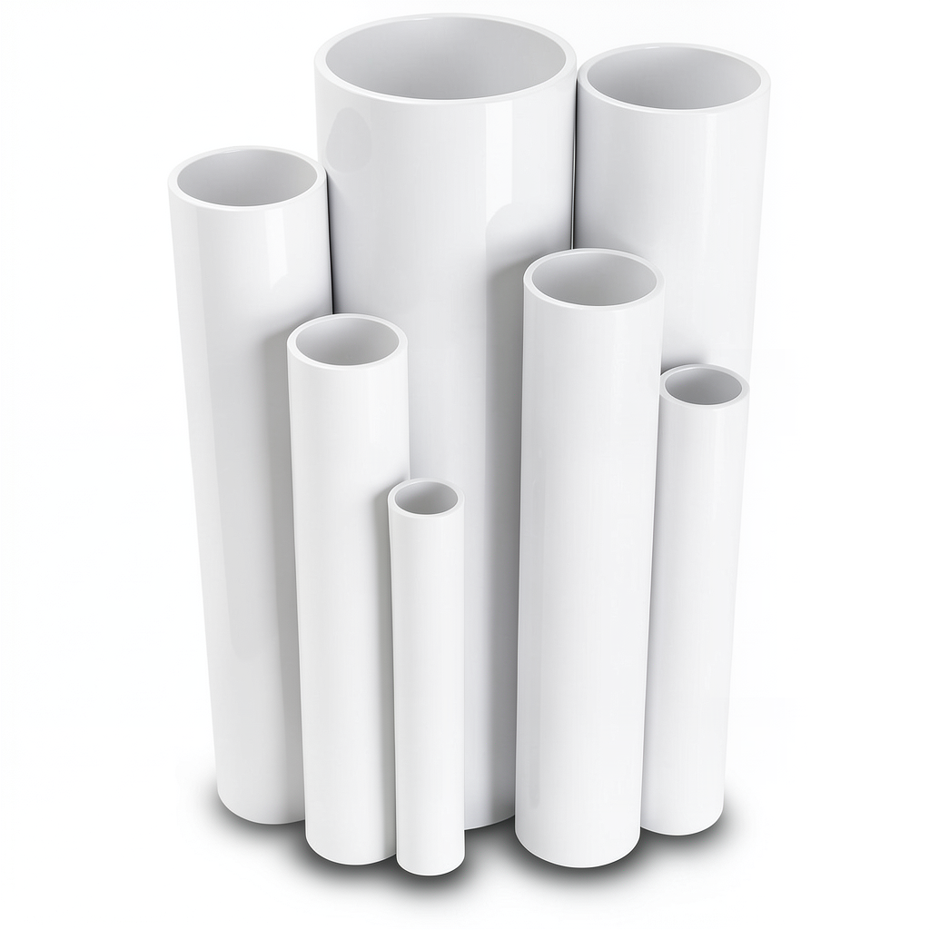مواسير UPVC ضغط 6 بار قطر خارجي 800 مم سمك 23.3 مم لون أبيض