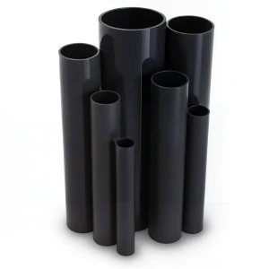 مواسير UPVC ضغط 2.5 بار قطر 630 مم سمك 5 مم لون أسود