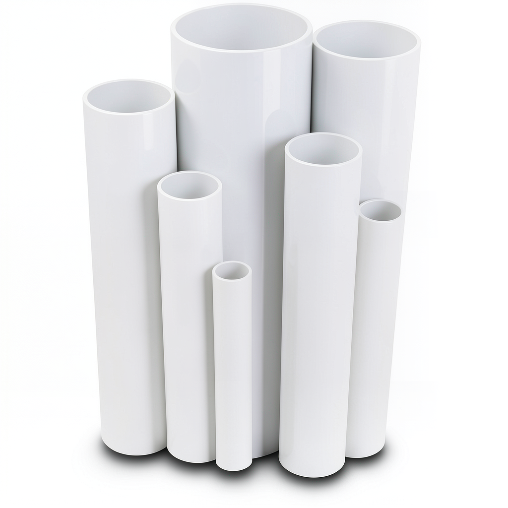 مواسير UPVC ضغط 10 بار قطر خارجي 630 مم سمك 30 مم لون أبيض