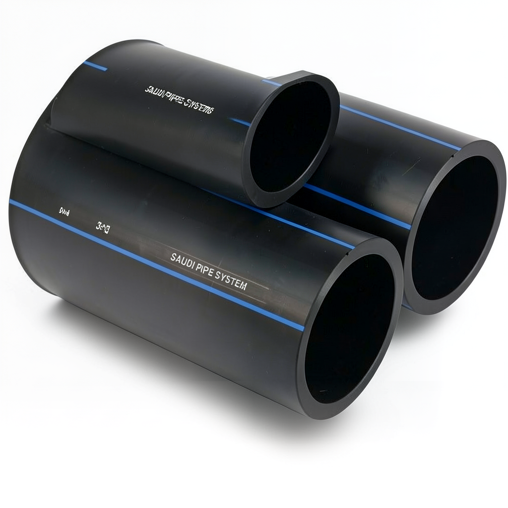 SPS HDPE Pipes PE 100 Pressure 6 Bar OD 560 mm Thickness 21.4 mm Black | Saudi Pipes Systems (SPS)