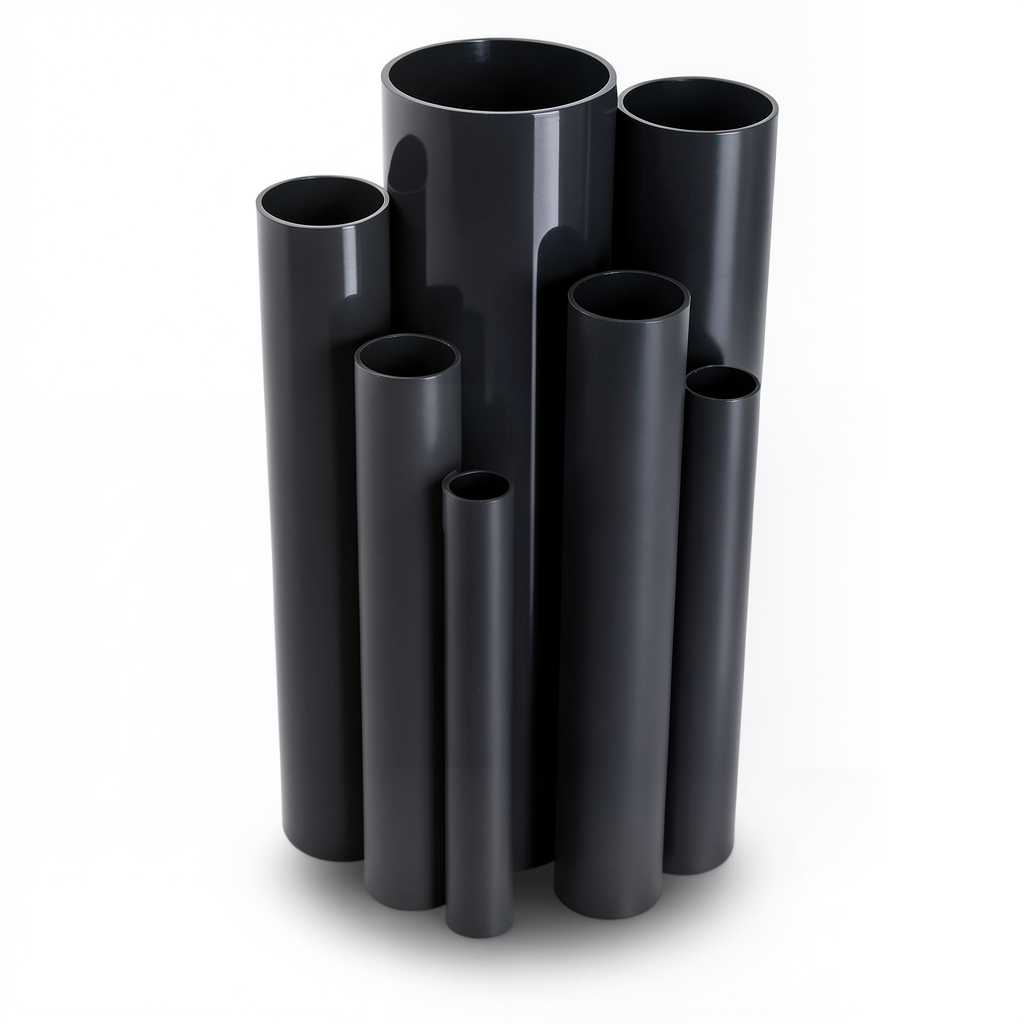 UPVC Pipes Nominal Pressure 2.5 Bar Size 630 mm Thickness 5 mm Black