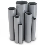 مواسير UPVC ضغط 2.5 بار قطر خارجي 800 مم سمك 6.4 مم لون رمادي