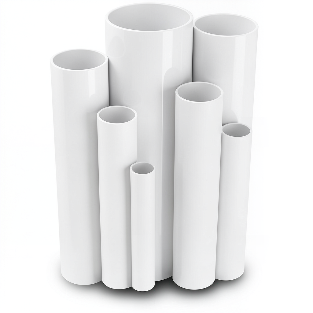 مواسير UPVC ضغط 16 بار قطر خارجي 140 مم سمك 10.4 مم لون أبيض