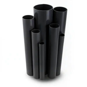 مواسير UPVC ضغط 2.5 بار قطر خارجي 800 مم سمك 6.4 مم لون أسود